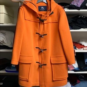 Burberry Orange Wool Coat
